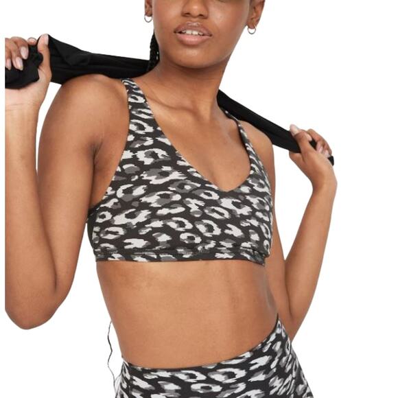 OFFLINE By Aerie Goals Plunge Sports Bra - Gray NWT Size Medium - Picture 1 of 8